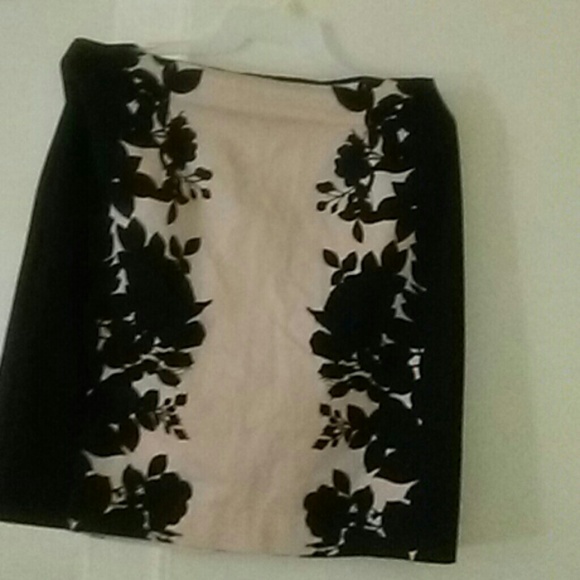 Skirts with black flowers