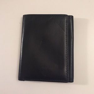 Plain Black Leather Wallet