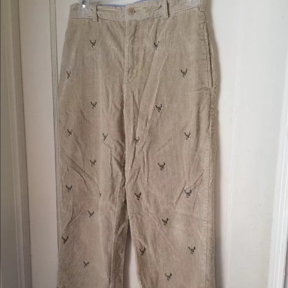 Boys sz 14 Lands End corduroy deer pants (LOC2)