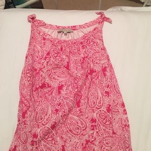 Pink paisley tank top