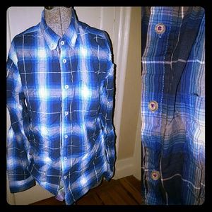 Juniors' Plaid Button Down