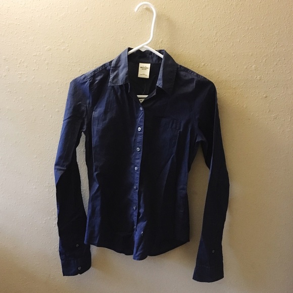 Navy blue button up shirt