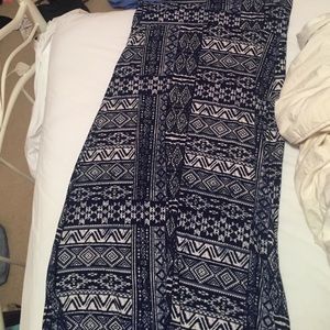 Aztec pattern maxi skirt