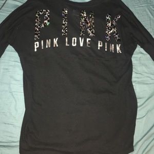 VS PINK Bling Varsity Crew