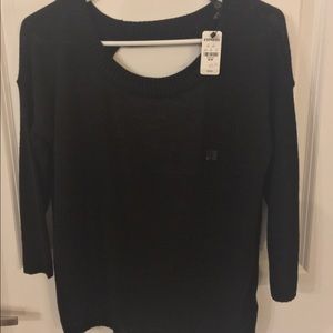 Express Black Open Back Sweater