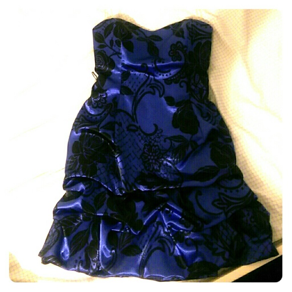 Deep Blue Floral Paisley Print by My Michelle