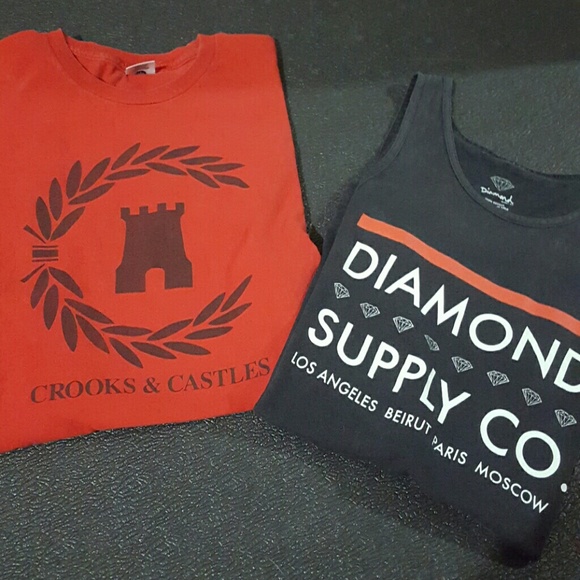 Crooks and Castles shirt & Diamond supply tank top
