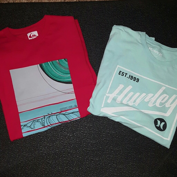 Hurley and Quicksilver tees