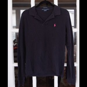 Navy Ralph Lauren Long sleeve Polo