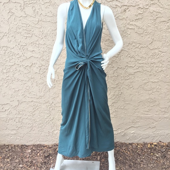 Alexander Wang Silk Maxi Gown with Zipper Detail