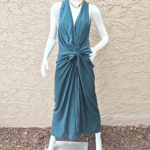 Alexander Wang Silk Maxi Gown with Zipper Detail