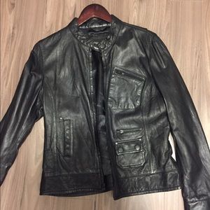 Black leather jacket