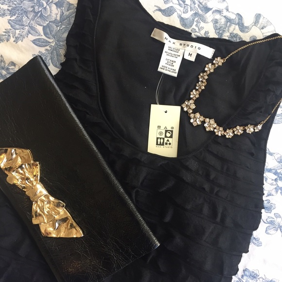 ✨NWT✨ Max Studio Black Dress with Ruffles