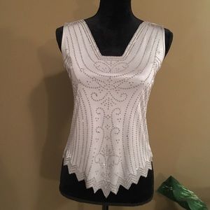 New Years Eve Silver Sparkle Top