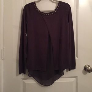 Express studded neckline shirt
