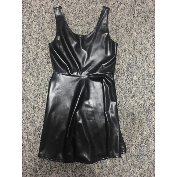NWT Black metallic skater dress.