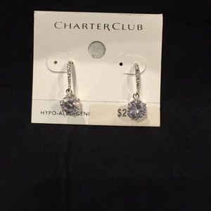 💕Charter Club CZ earrings NWT💕
