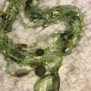 Beautiful Beaded Green Necklace
