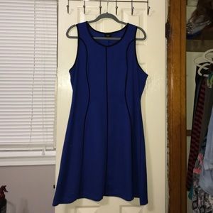 Blue and black dress