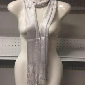 2 X SPARKLING SILVER & BLACK SASH SCARFS