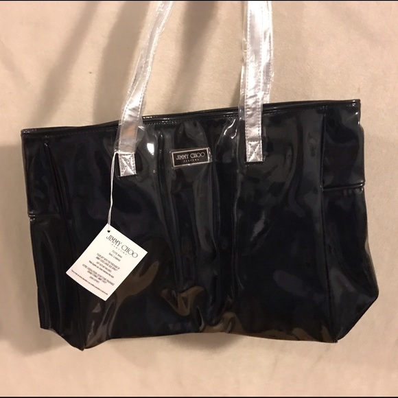 Jimmy choo black shoulder tote