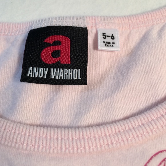 Andy Warhol designed graphic tee, girls size 5/6 - Picture 2 of 4