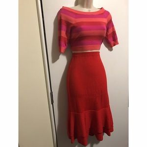 Vintage red knot skirt