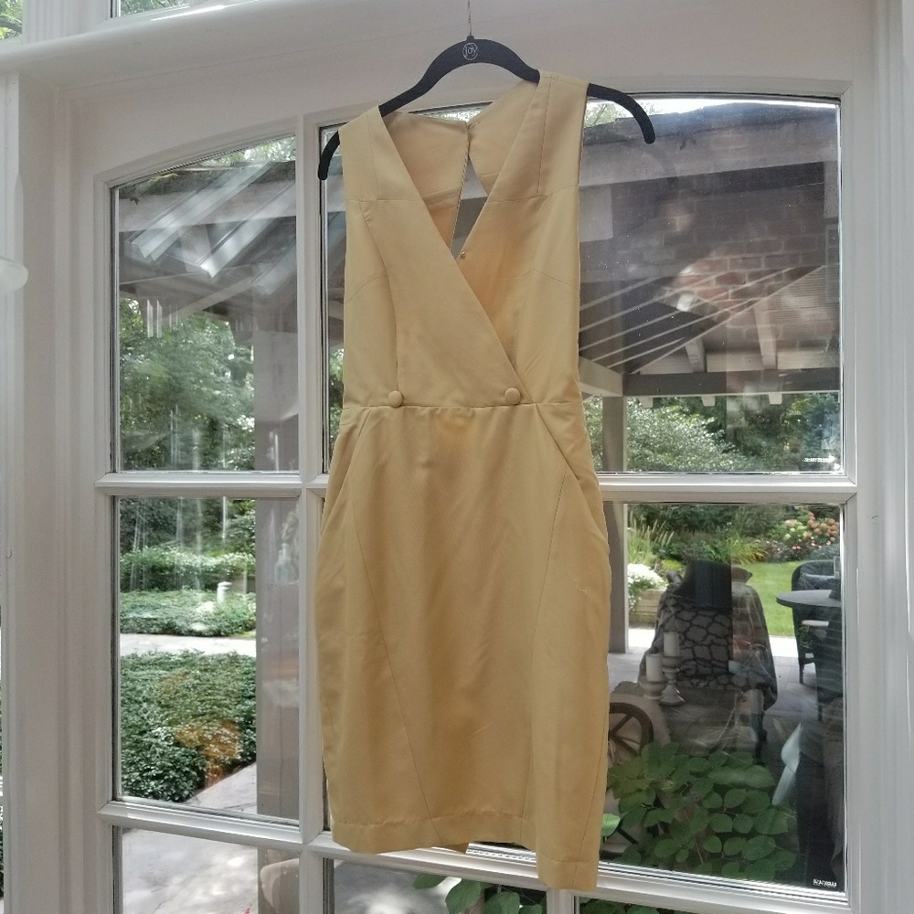 Yellow mod shift dress
