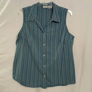 St. John's Bay Button down sleeveless blouse