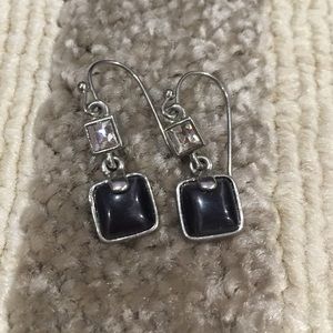 Lia Sophia black Square Earrings