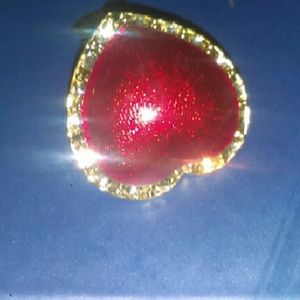 Vintage clip on heart earrings are chunky bracelet