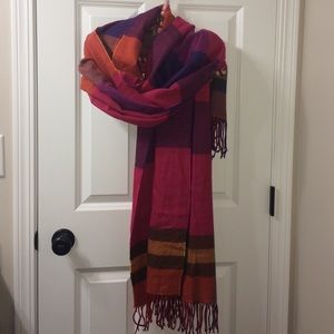 Plaid blanket scarf