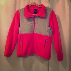 Pink and Grey North Face Jacket