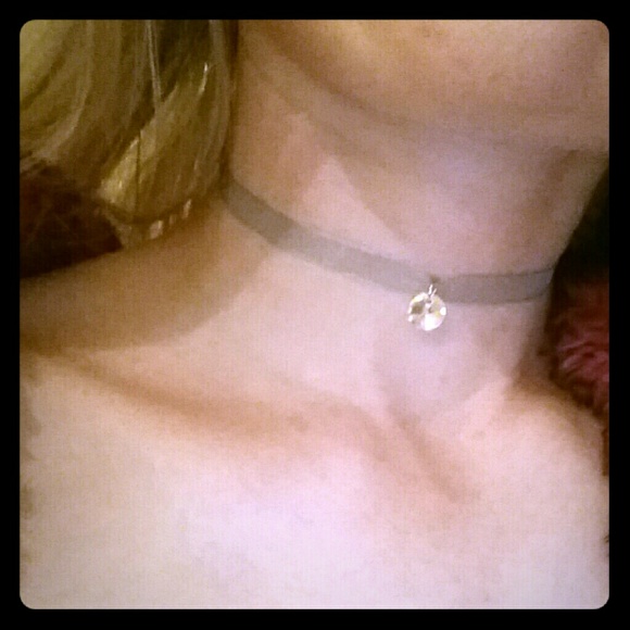 NEW light blue mesh choker