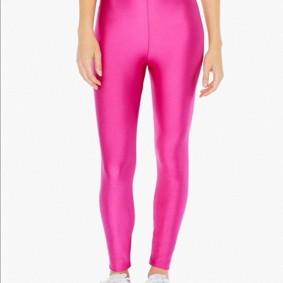 AA Shiny nylon tricot magenta leggings