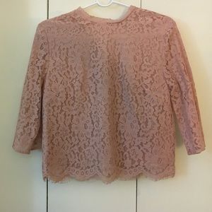 Beautiful blush pink lace top