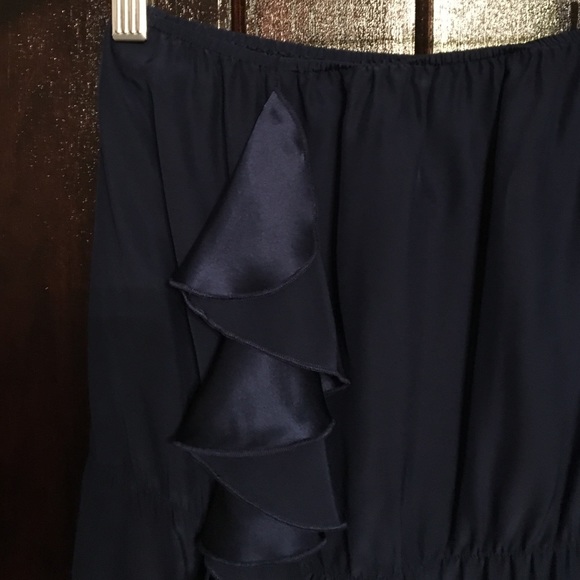 Amanda uprichard silk ruffled strapless dress - Picture 2 of 4