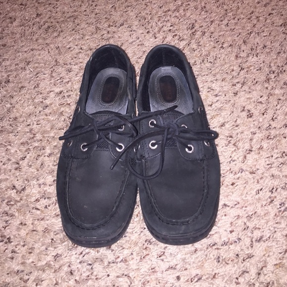 Black sperry shoes
