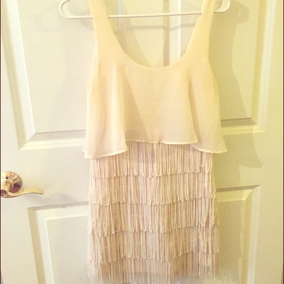 Fringe cream dress!