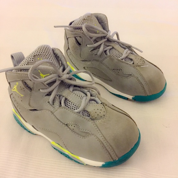 Jordan Gray and Teal Toddler Size 8C