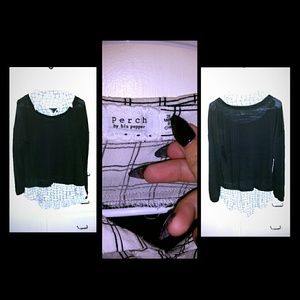 Black sweater and blouse