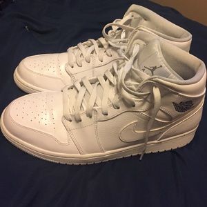 Retro Air Jordan 1 Mid white Size 12