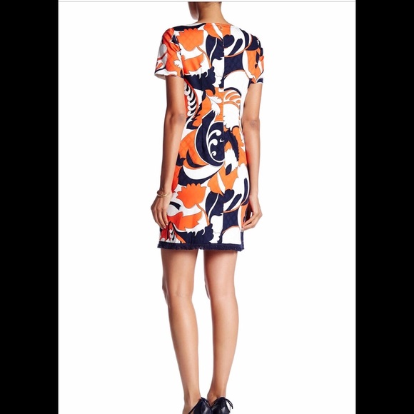 Trina Turk Coral Paisley Dress Size 0 - Picture 3 of 5