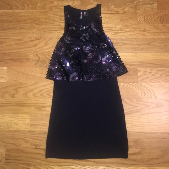 Mini Dress with Sequin Top