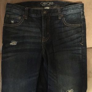 Cherokee distressed bluejeans