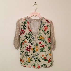 Anthropologie Floral Top