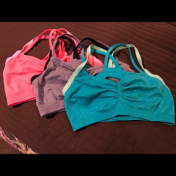 ATHLETA NAMASTE SEAMLESS BRAS. 3pc bundle . SZ M