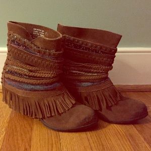 Naughty Monkey fringe booties