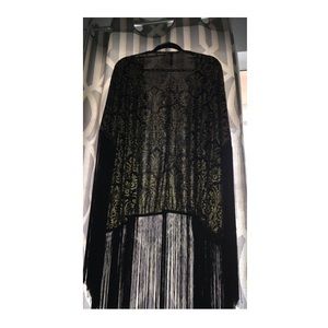 ✨Lulu's Gold & Black Fringed Cardigan✨