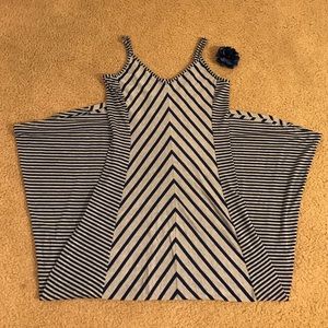 Blue & Grey Maxi Dress